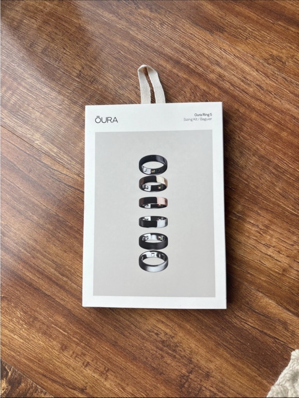 Oura Ring 5 Sizing Kit – Black and Silver